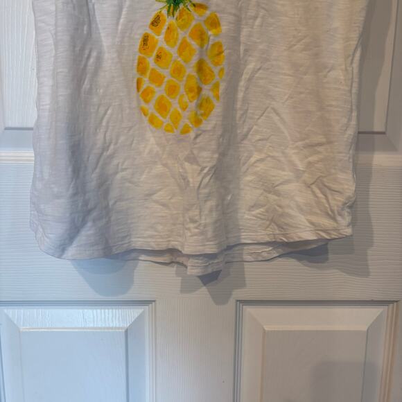 Old Navy Pineapple Relaxed Racerback Tank White Small - Picture 5 of 8